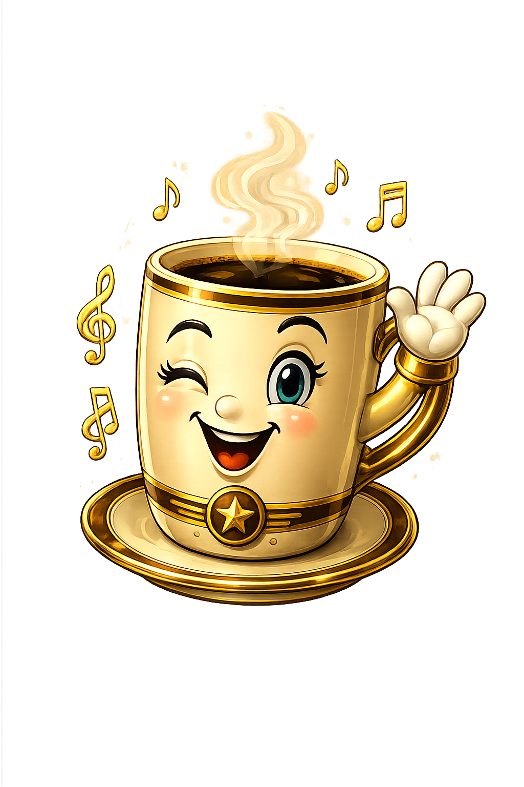 Tassenhasser Maskottchen – goldene Tasse